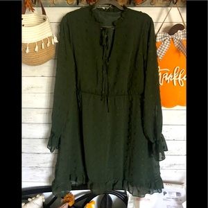 Shein Green Dot Baby Doll Dress Sz Xl